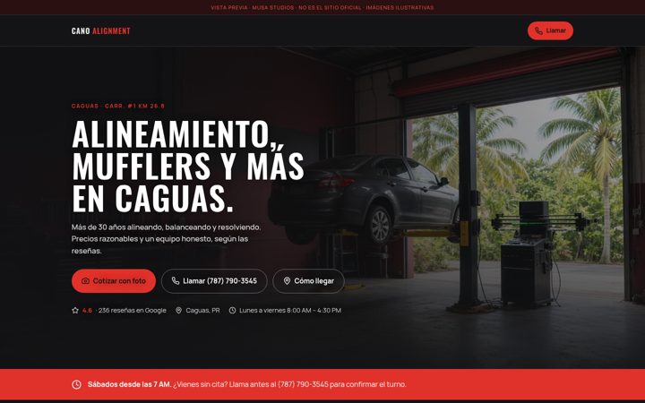 Vista previa de Cano Alignment & Muffler