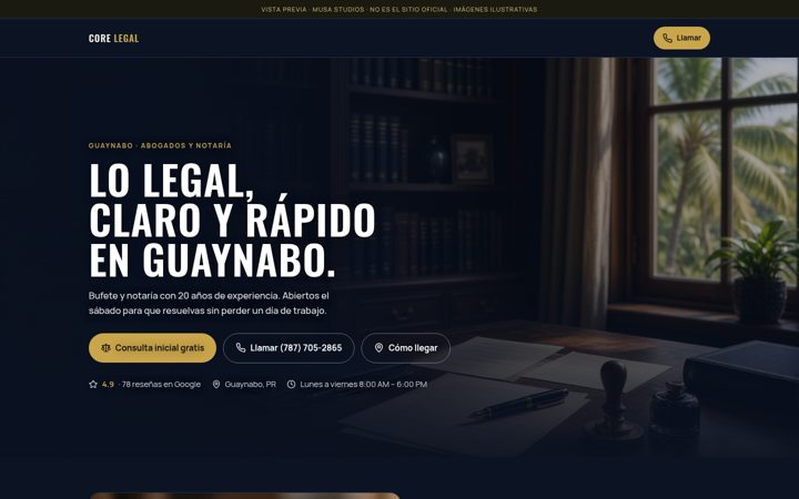 Vista previa de CORE Legal Services